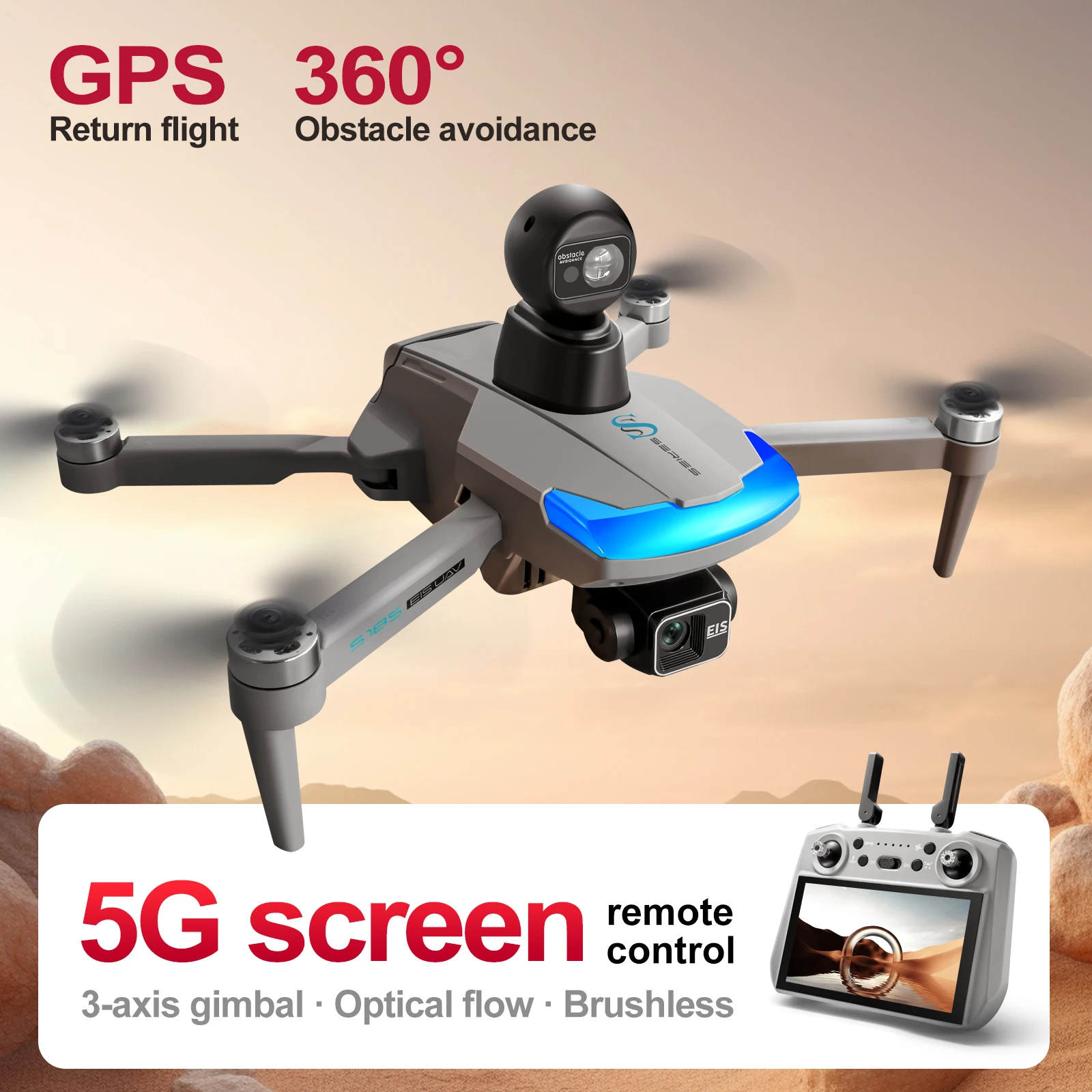 Drone Surveying - S185 전문 드론 2.7K HD 듀얼
