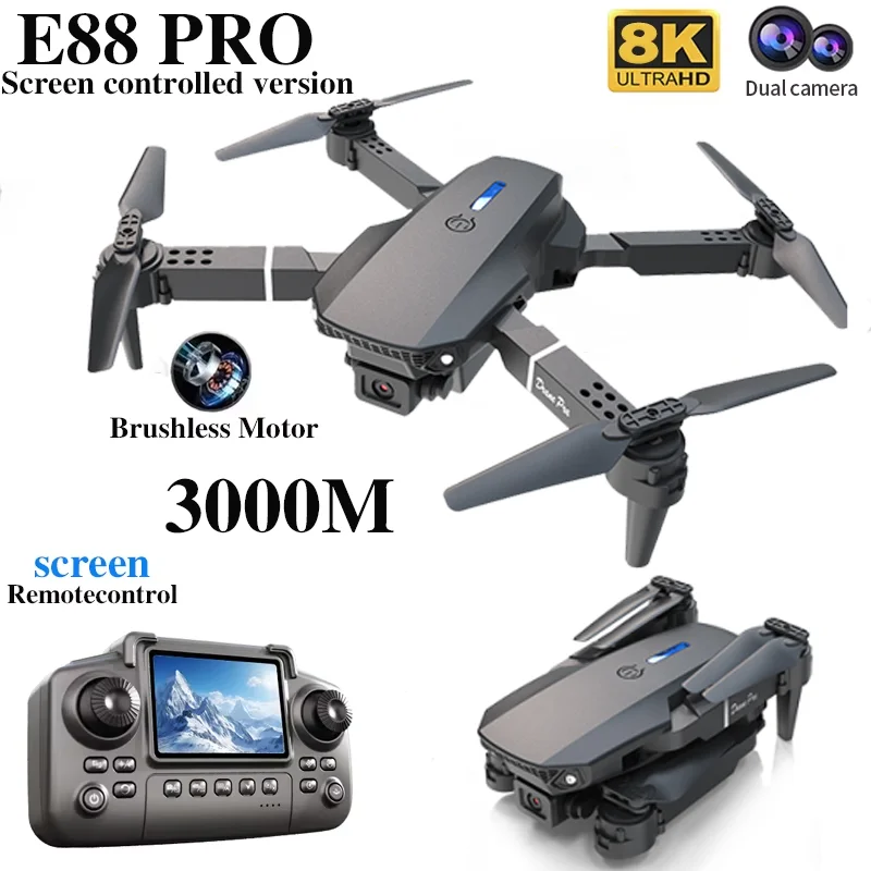 전문가용 E88 PRO 드론, 화면 탑재 8K HD 카 - Drone Photogrammetry 리뷰 및 가격