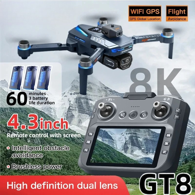 오리지널 GT8 드론 8K 전문가용 듀얼 카메라 GPS - Drone Surveying 리뷰 및 가격
