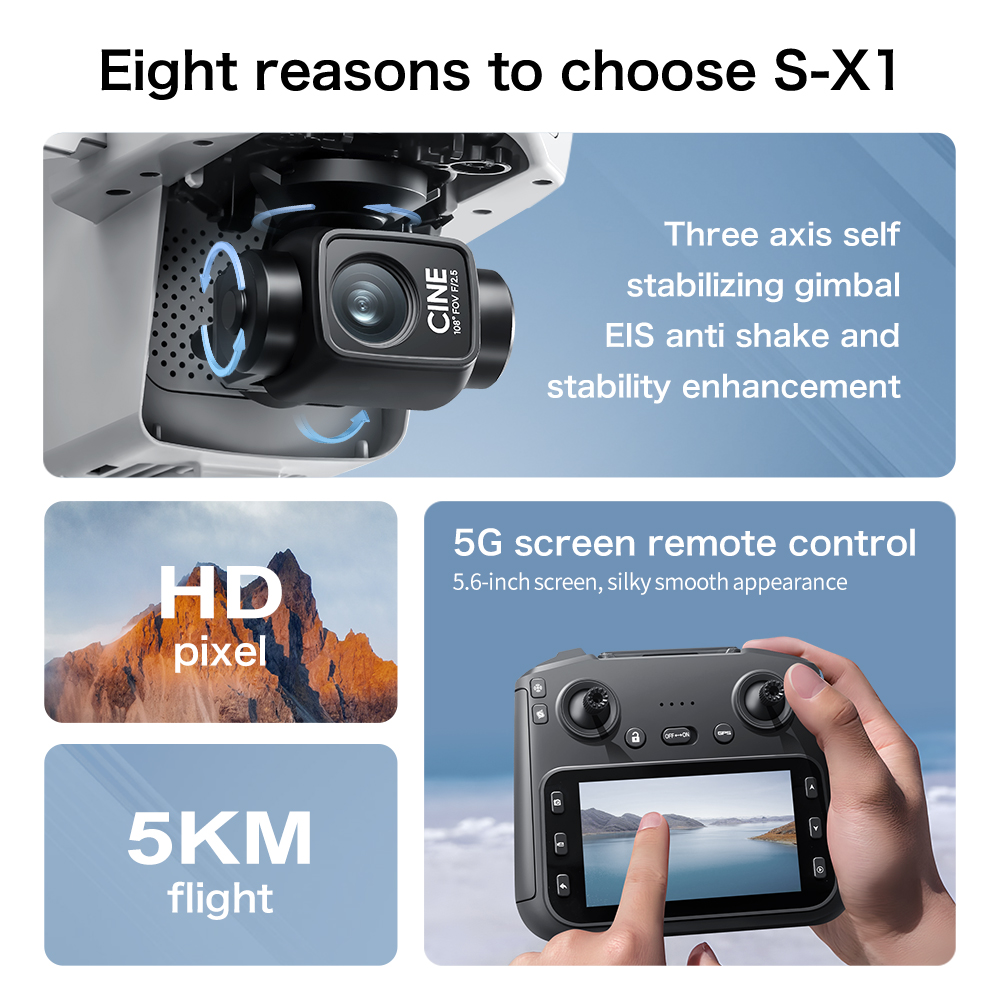 S-X1 MAX GPS 드론 3축 짐벌 8K/4K HD - Drone Surveying 리뷰 및 가격