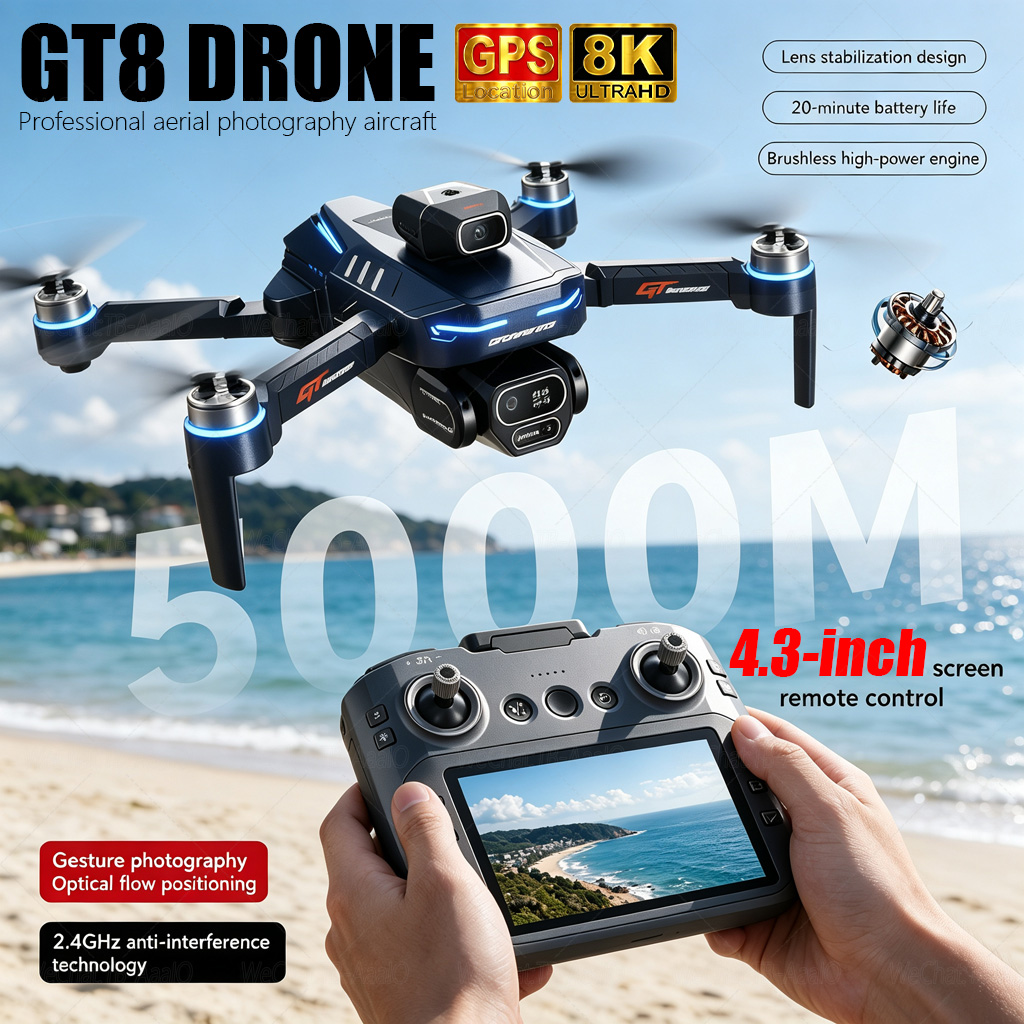 NEW GT8 HD RC 드론 4K 전문가용 듀얼 카메 - Drone Surveying 리뷰 및 가격